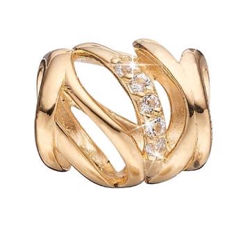 Christina Collect Gold Plated Silver Real Harmony Twist With 5 Genuine White Topaz